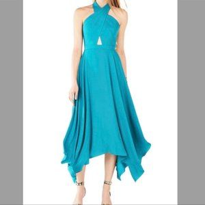 BCBGmaxazria blue dress Ann Marie maxi cut out size 6